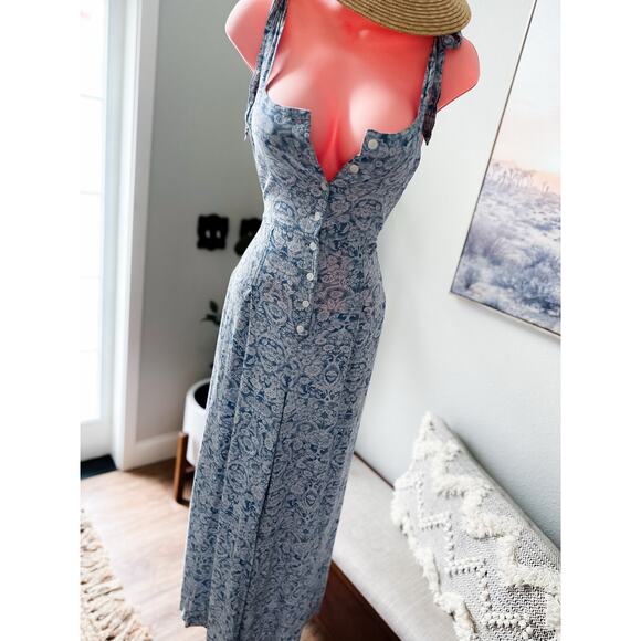 Free People Storybook Afternoons cottagecore flowy pants jumpsuit romper - Picture 1 of 9